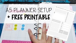 A5 DaytimerFilofax Planner Setup  Free Printable [upl. by Edra]