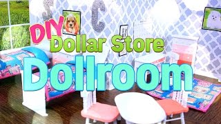 DIYHow to Make Dollar Store Doll Bedroom Challenge Part 1  DIY Barbie Bedroom  Barbie bed [upl. by Atwater]