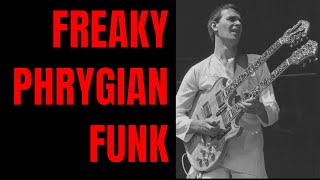 Freaky Phrygian Funk Jam  Guitar Backing Track E Phrygian [upl. by Ahsanat]