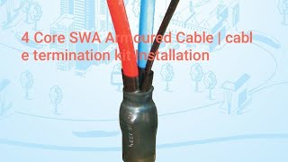 4 Core SWA Armoured Cable 70mm Part 3  cable Gland Installation Instructions cable termination [upl. by Stokes]