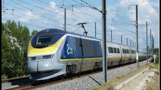 High speed train TGV Eurostar Ouigo in France [upl. by Notpmah]