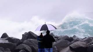 King Tides at North Jetty Ocean Shores Washington 122622 [upl. by Hirza315]