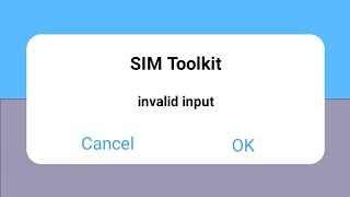 SIM Toolkit Invalid input  How to solve it [upl. by Jennilee434]