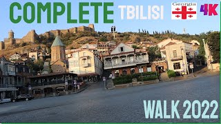 Complete Tbilisi 4k walk 2022 tour  Including Old Tbilisi Freedom Square [upl. by Acissj]