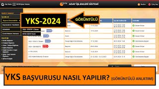 YKS BAŞVURUSU NASIL YAPILIR GÖRÜNTÜLÜ ANLATIM 2024 YKS BAŞVURUSUÖSYM ŞİFRESİ ALMA [upl. by Nyleikcaj]