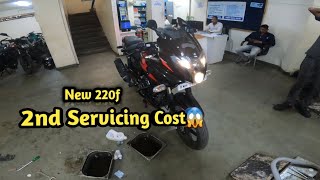 New Pulsar 220f 2023 2nd Service Cost😱 servicing cost motovlog pulsar newvideo 220 service [upl. by Namar287]