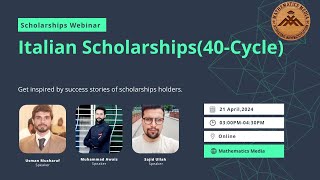 Scholarships WebinarItalian Scholarships40 Cycle mathematicsmedia italianscholarhipsmath [upl. by Aubine]