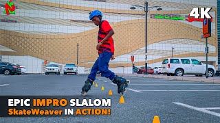 Epic Impro Slalom Skating Show SkateWeaver in Action [upl. by Clive]