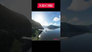 Relaxing Flight over Sognefjord Norway  Microsoft Flight Simulator 2020 msfs2020 norway [upl. by Leahcimauhsoj]