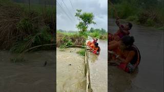 Fishing In Rain In Road Side Canal  Catch Fish by With Beautiful Nature fishingmethod girlfishing [upl. by Mera990]