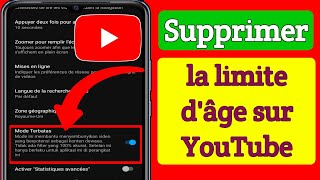 Comment supprimer la limite dâge sur YouTube 2023  Paramètres de restriction dâge YouTube [upl. by Fellows]