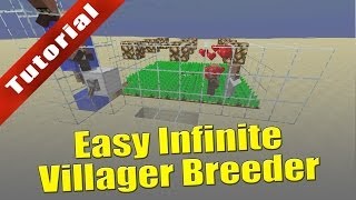 Minecraft  Tutorial Easy Infinite Villager Breeder [upl. by Aerahs]