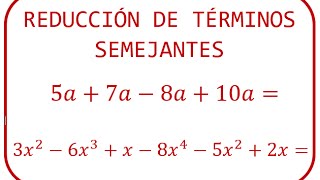 Reducción de términos semejantes  RiveraMath [upl. by Lourdes]