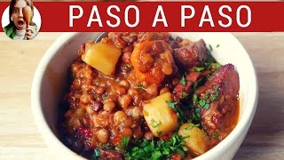 CÓMO HACER GUISO DE LENTEJAS CON CARNE [upl. by Etnovahs]