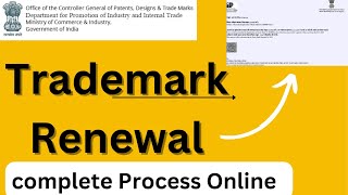 Trademark Renewal Process online  Trademark Renewal Online  Renewal Fees  Documents Required [upl. by Anitsirhk]