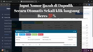 Cara Cepat Input Nomor Ijazah di Dapodik Sekali Klik Beres [upl. by Relyks]