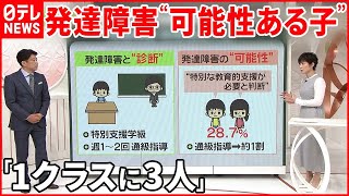 【発達障害“可能性ある子”】支援が不十分な現状も…通級指導は1割のみ [upl. by Randall555]