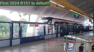 First 2024 R151 debut2nd ATI SMRT TRAINS Ride From Bedok to Kallang — R151 809810 [upl. by Enilrem]