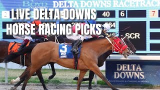 Live Delta Downs Horse Racing Picks [upl. by Marchese232]