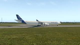 A340 600 XP11 landing Bournemouth at 170 knots [upl. by Menedez]