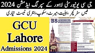 GC university lahore spring admissions 2024  GCU Lahore admission 2024  GCUL  GC University [upl. by Schear]