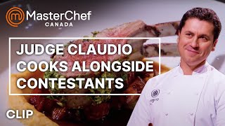 Claudios Lamb Dish Tasting  MasterChef Canada  MasterChef World [upl. by Htezzil149]