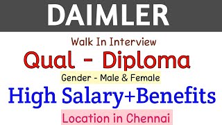 Daimler trucks latest job vacancy in Tamil  Daimler company jobs  today jobs in Tamil [upl. by Ettennad]