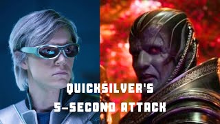 Quicksilver attacks Apocalypse in real time  Alternate Cut  XMen Apocalypse 2016 [upl. by Drawoh]