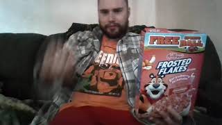 Kelloggs Frosted Flakes Strawberry Milkshake Cereal Review [upl. by Belldas111]