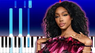 SZA  Snooze Piano Tutorial [upl. by Etessil]