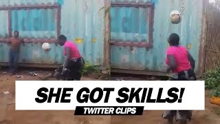 African Womans Crazy Football Skills  Viral on Twitter [upl. by Mel]