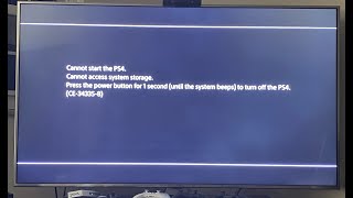 Fixed PS4 Error Code CE343358  Cannot start the PS4  Cannot access system storage [upl. by Orit]