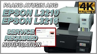 How to Repair printer ink pad at the end of service life for Epson L3210 amp L3216  Filipino [upl. by Anemolihp23]