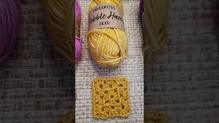 Crochet Granny Square Yarn Test 🧶 yarnlove grannysquare crochet yarnlife handmade crochetlove [upl. by Yenal132]