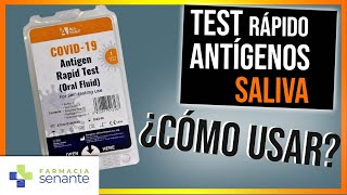 TEST ANTIGENOS SALIVA Covid 💧 COMO se hace Test Antigenos Saliva 💧 FARMACIA SENANTE [upl. by Nennerb]