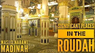 Significant Areas in the Roudah in Masjid Nabawi [upl. by Grounds]