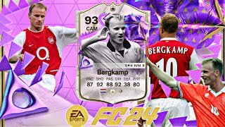 5 ⭐️ SKILL MOVES🕺🏻🇳🇱  93 RATED ULTIMATE BIRTHDAY ICON DENNIS BERGKAMP PLAYER REVIEW  EAFC 24 [upl. by Melnick]