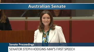 Senate Proceedings  Senator Steph HodginsMays First Speech [upl. by Annodal]