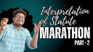 INTERPRETATION OF STATUTE  PART 2  MARATHON  CA INTER LAW TAMIL [upl. by Hugibert]