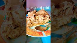 Tort de biscuiți cu cremă de ciocolată 🍫 biscuitcakerecipe biscuitcakewithoutoven tortbiscuiti [upl. by Sasnak475]