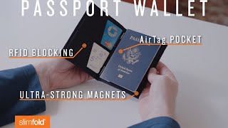 SlimFold Passport Wallet with AirTag Pocket and RFID blocking [upl. by Nnylg]