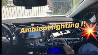 Interior ambient lighting  STEP BY STEP INSTRUCTIONS [upl. by Osrit]