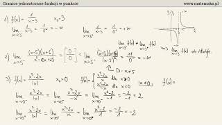 Granice jednostronne funkcji w punkcie [upl. by Halbeib622]