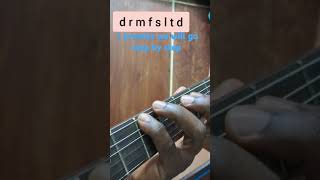 d r m f s l t d Easy Guitar exercise chordprogression d r m f s l t d easy [upl. by Breanne]