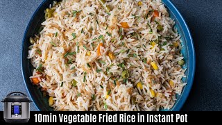 Chinese Fried Rice in Instant Pot  10 Minutes Instant Pot Vegetable Fried Rice Recipe [upl. by Oiceladni]