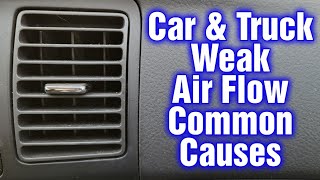 Weak Air Flow From Dash Vents  Common Causes [upl. by Itaws]