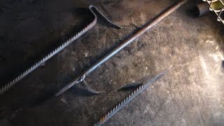 Forged fire poker tips without forge welding [upl. by Notniw]