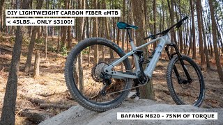 Bafang M820 DIY Lightweight Carbon Fiber Emtb build [upl. by Tristram]