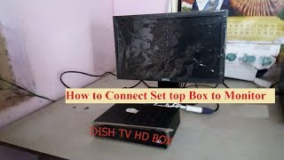 How to connect HD Dish TV set top box to computer monitor [upl. by Nerin]