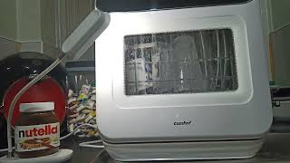 Comfee Mini Dishwasher Model KWHTD305W 58min Wash [upl. by Akemal]